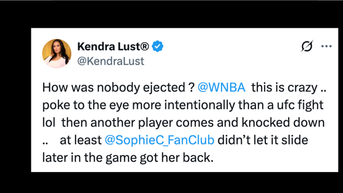 Kendra Lust slammed the WNBA after a cheap shot on Caitlin Clark. (Credit: X/Kendra Lust)